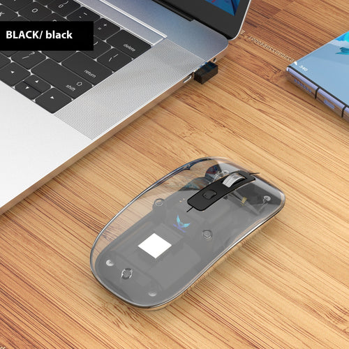 Neuaura Gear transparent wireless mouse in black