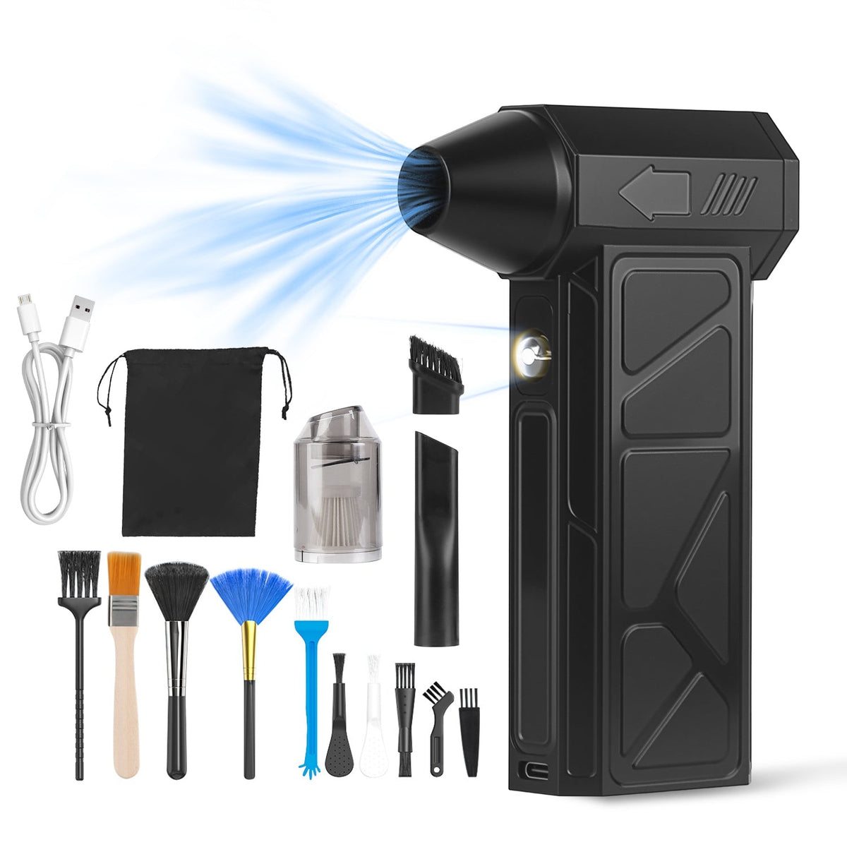Rechargeable Cordless Air Duster with LED Light